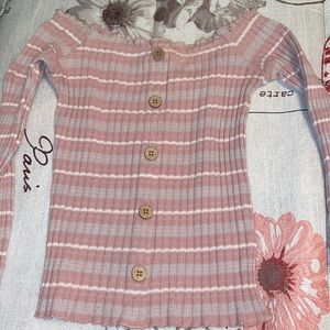 pink long sleeve top
